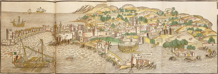 Panoramaudsigt over Rhodos, 1486