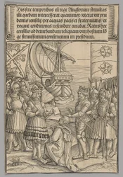 Maximilian og Henry VII af England, plade 11 fra historiske scener fra kejser Maximilian I