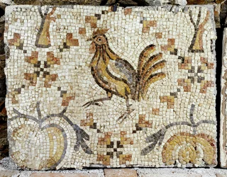 En and, detalje fra belægningen i badet i Tiberias (mosaik)