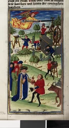 Uddrag: tekst med miniature fra Anden Kongebog (miniature)