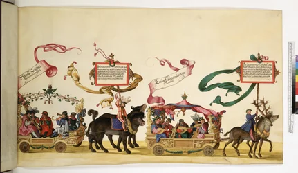 Helside: detalje fra triumftoget, ca. 1550-1600