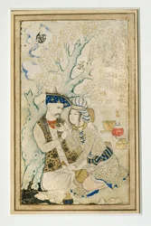 Portræt af Shah Abbas I, Isfahan, Iran ...