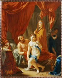 Sarah præsenterer Hagar for Abraham - Sarah præsenterer Hagar for Abraham ...