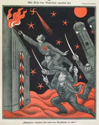 ‘Hitlers fremgang’, illustration fra Simplicissimus