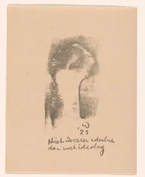Ikke så meget idealist som ideolog (original titel på objekt)