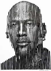Abstrakt linjeansigt