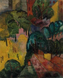 Parisian Cityscape, ca. 1906-09 (olie på karton)