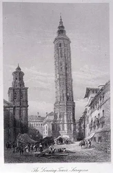 Det skæve tårn, Saragossa (gravering)