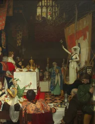 Edward IV bliver underholdt af William Canynges i hans hus i Redcliff Street