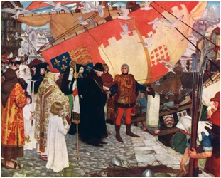 John og Sebastian Cabots afgang fra Bristol i 1497, c1900-1930