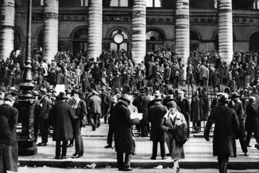 Forhandling uden for børsen, Paris, 1931.
