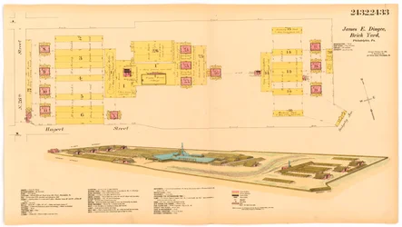 Hexamer General Survey; bind 25, plade 2432-2433, 1891 (håndkoloreret gravering)