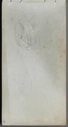 Skitsebog, side 03: Figurstudie.