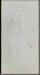 Skitsebog, side 05: Figurstudie.