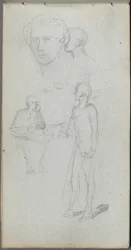 Skitsebog, side 12: Flere figurer