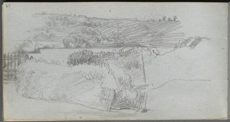 Skitsebog, side 29: Landskabsundersøgelse.