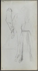 Skitsebog, side 31: Studie af figurer.