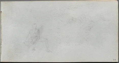 Skitsebog, side 77: Figurstudie.