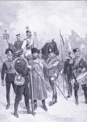 Typer af russiske soldater, illustration fra Cassells History of the Russo-Japanese War Vol 1, c.1900