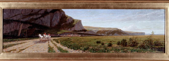 Krydser Crinan Canal, Skotland Maleri af Ernesto Bertea (1836-1904)