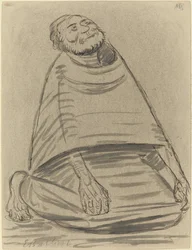 Mand knælende, 1916.