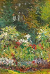 Blomstrende havebed