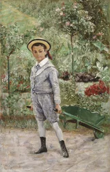 Dreng med en trillebør, 1880