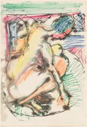 Erna bader i et karbad, 19131914.