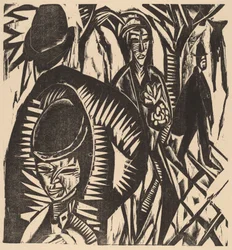 Gadescene efter regnen, 1914.