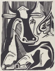Den store liggende ko, Grosse Liegende Kuh, 1929.