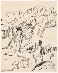 To badende ved Femernkysten, 1912.