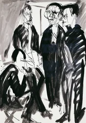 Kunstner og Die Brucke (Broen) gruppe i Dresden, af Ernst Ludwig Kirchner (1880-1938)