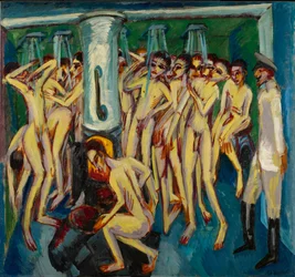 Soldaternes bad - Artillerister, 1915