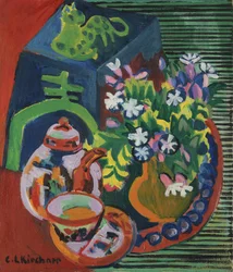 Stilleben med kinesisk porcelæn