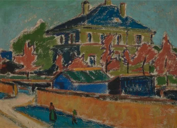 Villa i Dresden, ca. 1910 (olie på lærred)