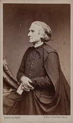 Portræt af komponisten Franz Liszt 1811-1886.