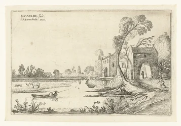 Landskab med en flod og porthus Landskabslandskaber (serietitel)