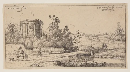 Ruiner af et romersk tempel, fra Landskaber