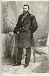 Portræt af Ulysses Grant (1822-1885), amerikansk general, leder af Unionens tropper under Den Amerikanske Borgerkrig og USA