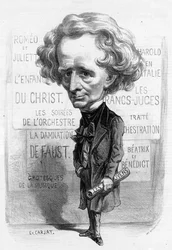 Berlioz-karikatur af Étienne Carjat