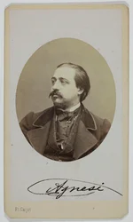 Portræt af Luigi Agnesi, 1833-1875, operasanger