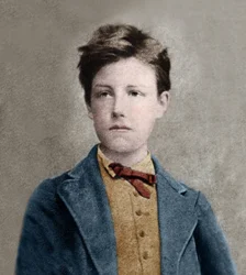 Portræt af Arthur Rimbaud (1859 - 1891), baseret på Carjats foto.