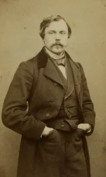 Portræt af Edmond Huot de Goncourt 1822-1896.