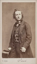 Portræt af violinisten og komponisten Camillo Sivori 1815-1894.