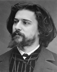 Portræt af forfatteren Alphonse Daudet (ung) af fotografen Etienne Carjat. Originaltryk, fonds fra det fotografiske værksted Roth  Cie.