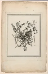 Trofæ med høstredskaber, plade 6 fra "Suite of Different Attributes, Trophys and Flower Groups," Suite II