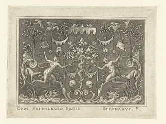 Faldet Overfladedekorationer med scener fra Det Gamle Testamente i grotesk ramme (senere version) (serietitel)