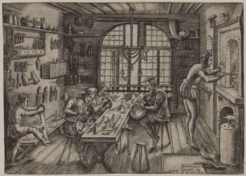 Guldsmedeforretning, 1576.