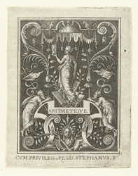 Aritmetik ARITMETIQVE (titel på objekt) Fire liberale kunster, perspektivet og arkitekturen, repræsenteret af kvinder (senere version) (serietitel)