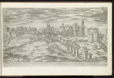Monte Celio i Rom Bouwwerken uit de oudheid (serietitel) Resterne af Roms antikke indsamlet og portrætter i perspektiv af Stefano Du Perac Parisino (serietitel om objekt)